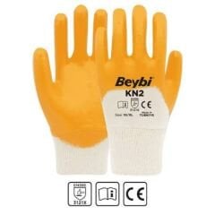 Beybi Kn2 Sarı Nitril İş Eldiveni 10 Beden 1 koli (288çift)