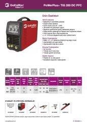 Gekamac Power Plus Tig 200 Dc Pfc (Tıg/Argon Kaynak Makinesi)