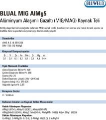Bluweld Blual Mıg Almg5 1,20 mm Alüminyum Mig Kaynak Teli 7 kg / Paket (5356)