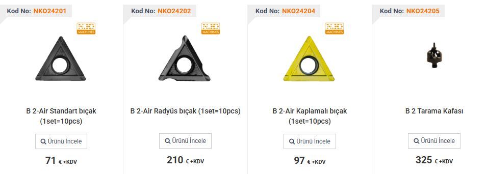 NKO B2 Air Kaynak Ağzı Açma Makinesi Aksesuarları
