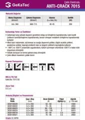 GEKATEC Çelik Elektrod - ANTI-CRACK 7015