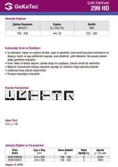 GEKATEC Çelik Elektrod - 299 HD